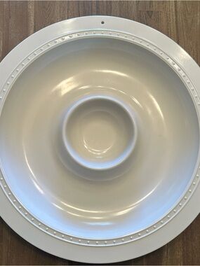 Nora Fleming RETIRED Pearl Dot Melamine Chip & Dip Platter